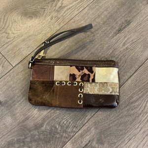 COACH patchwork wristlet
